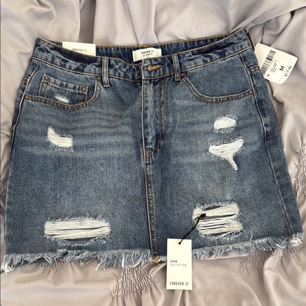 Forever 21 Blue Mini Skirt Casual Night Out
